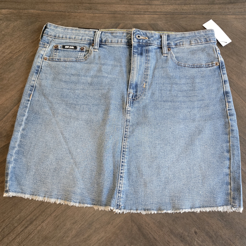 DKNY Light Blue Denim Mini Skirt